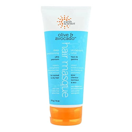 EARTH SCIENCE - Olive & Avocado Deep Conditioning Hair Masque: For Normal to Dry Hair (2 pk, 6 oz.)