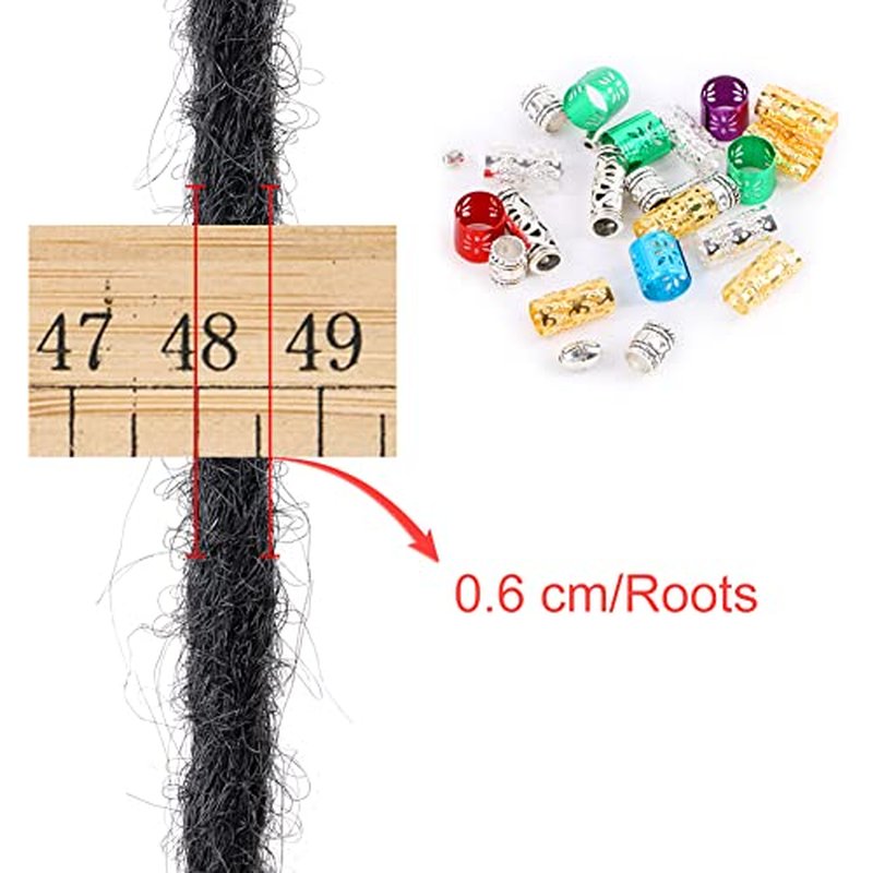DAIRESS 24 Inch 50strands/pack Synthetic Dreadlocks Extensions Thin 0.6cm Soft Reggae Hair Hip-Hop Style Dread Extensions Long Crochet Braids For Hippie Dread locks Hair(24Inch 50strands, 613)