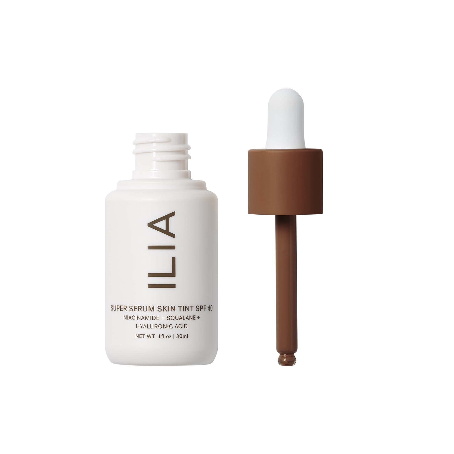 ILIA - Super Serum Skin Tint SPF 40 | Lightweight Foundation With Mineral SPF | Hydrate, Smooth, Plump | Non-Comedogenic, Clean, Cruelty-Free & Vegan (Pavones ST16, 1 fl oz | 30 ml)
