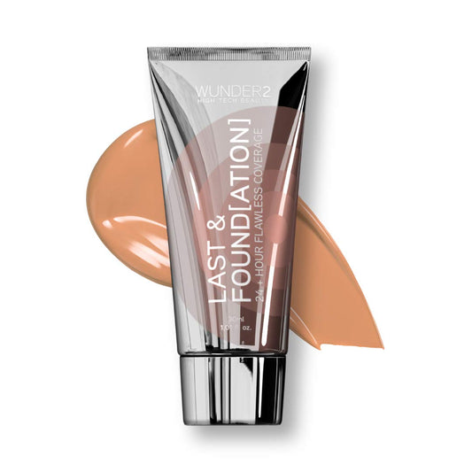 WUNDERBROW Full Coverage Foundation, Last & Found[ation] – Buildable Full Coverage Liquid Foundation For 24+ Hours Wear – Long Lasting, Waterproof, Porcelain