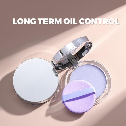Issy Cosmetics, Itssofiagg - Iluminador Mate, Lavender Matte Powder, Iluminador Mate Pressed Powder, Oil Control Face Pressed Powder Matte Face Powder with Mini Powder Puff