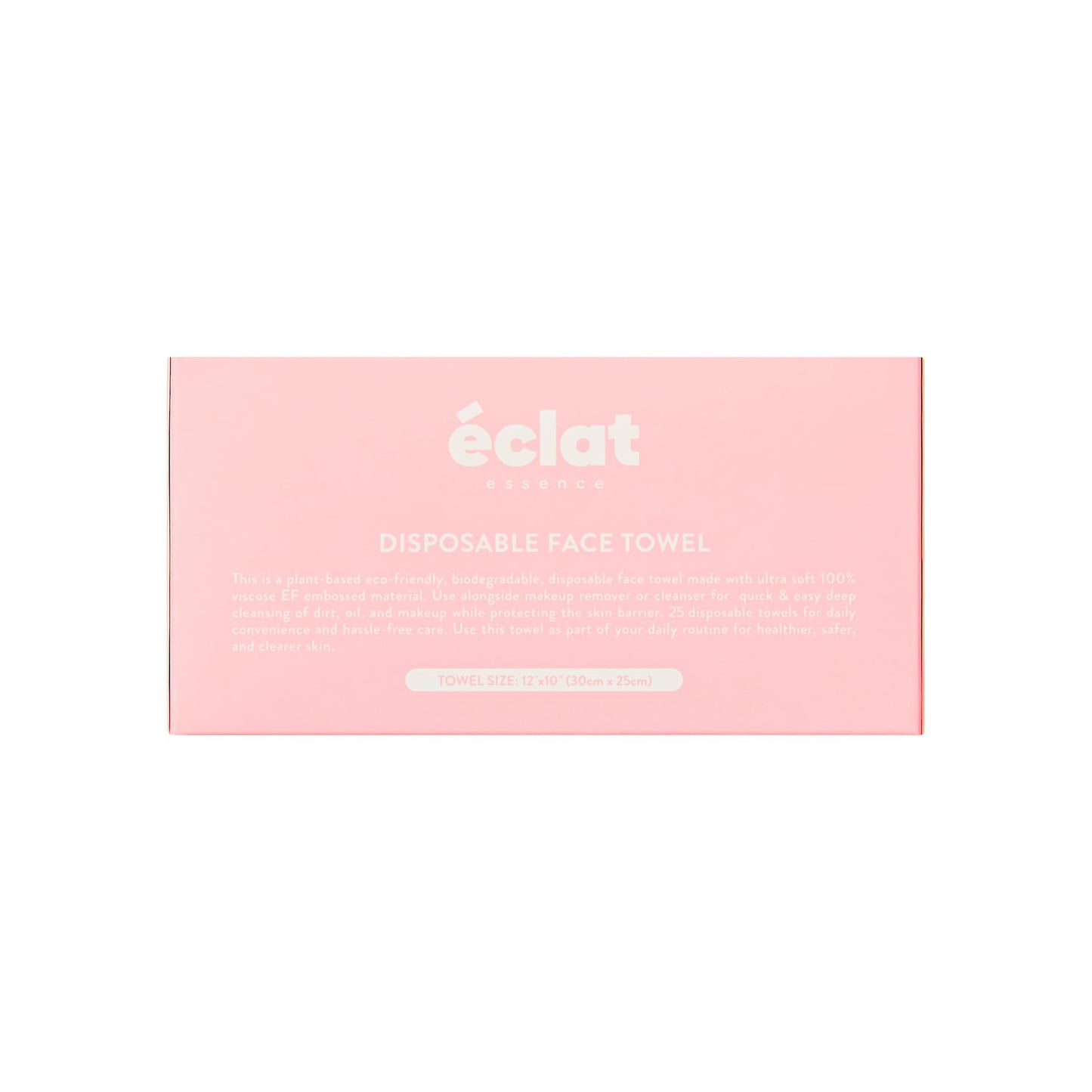 ÉCLAT Disposable Plant-Based Face Towels, Ultra Soft Viscose EF Embossed Cloths for Daily Skincare, Makeup Removal, Cleansing & Facial Care, Durable 12"x10" Single-Use Travel Towels (50 Ct, 2 Pack)
