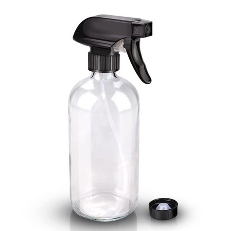 Wedama Glass Spray Bottles, 16 oz Glass Spray Bottles for Cleaning Solutions and Essential Oils, Refillable Empty Spray Bottle with Adjustable Nozzles for Alcohol, Plant and Hair Care (1 Pack)