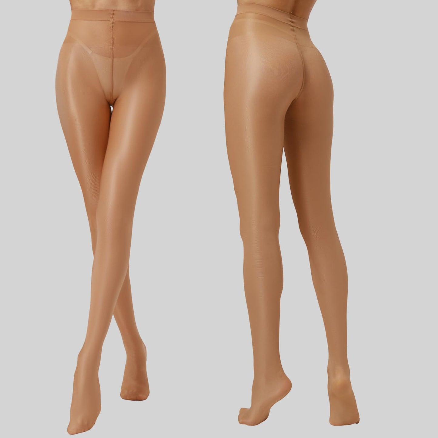 Hoxcaki Shiny Pantyhose for Women 40D Glossy Shimmer Dance Tights