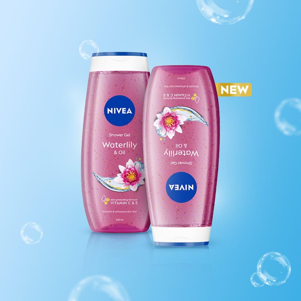 Nivea Bath Care Shower Water Lily Oil, 250 ML