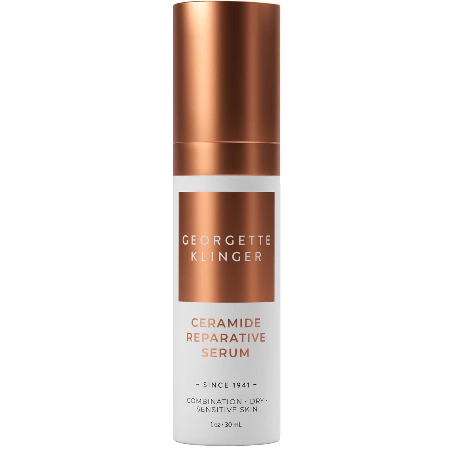 Ceramide Reparative Serum - Repairs and Rebuilds Protective Skin Barrier, Long-Lasting Hydration, Minimizes Pores, and Fragrance-Free Plant-Derived Plumping Face Treatment - 1 oz by Georgette Klinger
