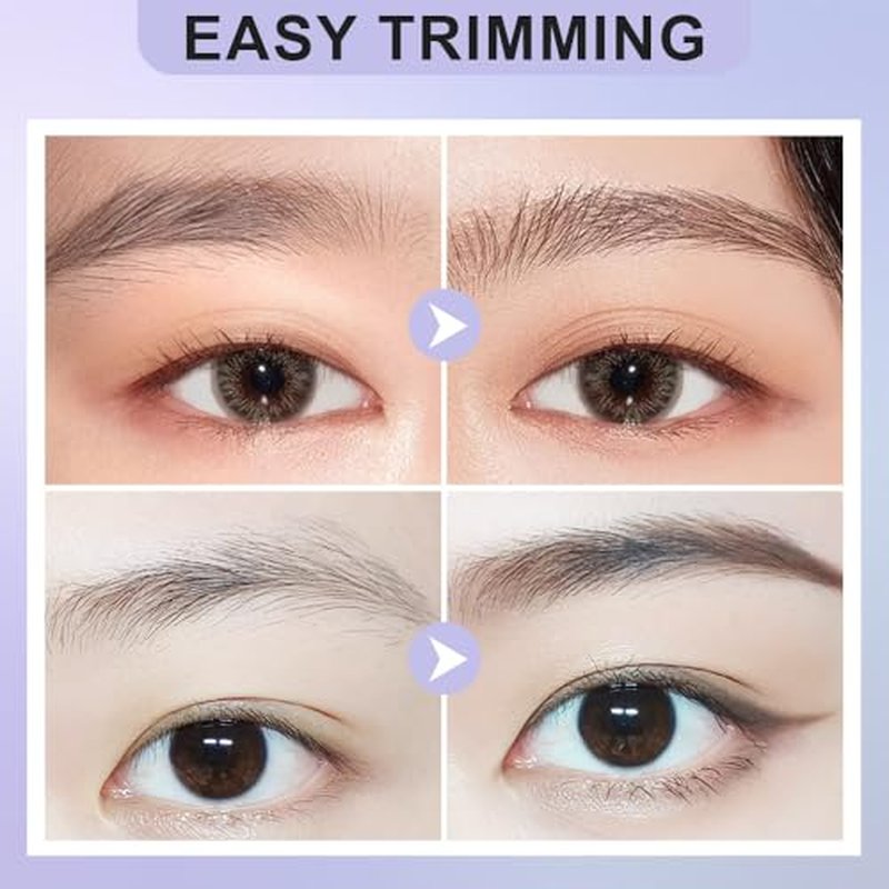 Eyebrow Trimmer Scissor, 2024 New Non-Slip Eyebrow Scissors with Comb, Eyebrow Trimmer for Women Men, Eye Brow Razors Eyebrow Cutter Eye Brow Shaper Trimming Scissors Makeup Tool (Black)