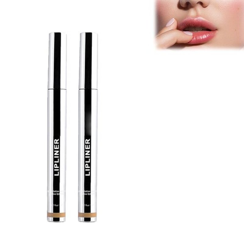 Oplviude Lip Stain, Peel off Lip Stain, Peel off Lip Liner, Peel off Lip Stain Pinked, 3 Colors Peel Lip Liner (2*Dark Brown, 0.17 fl.oz)