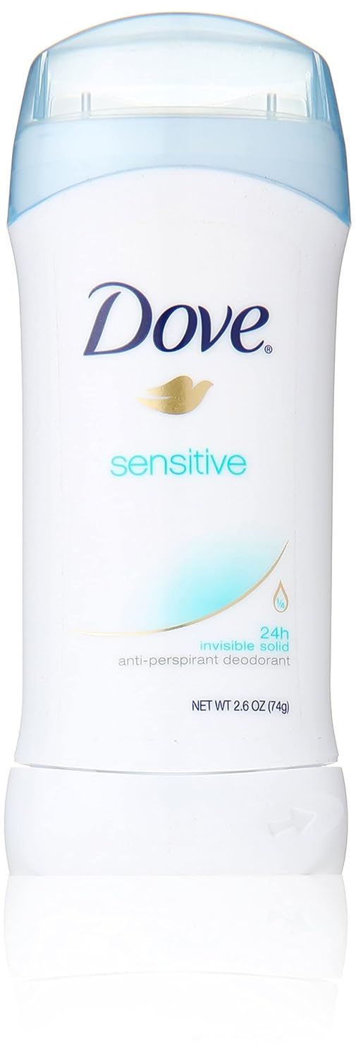 Dove Deodorant 2.6 Ounce Invisible Solid Sensitive Skin (76ml) (6 Pack)