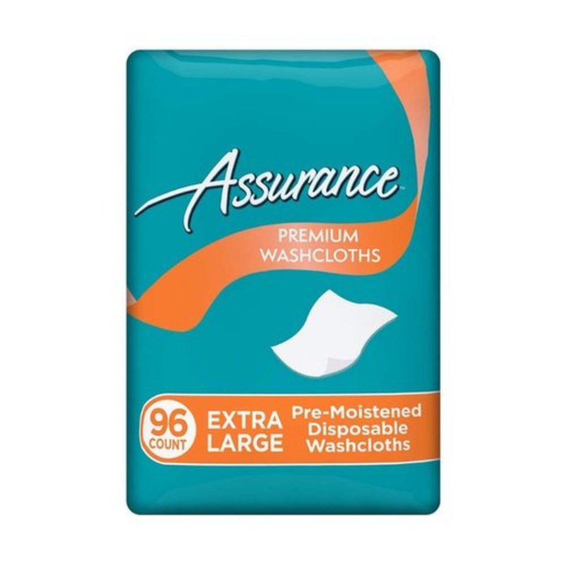 Assurance Premium Disposable Washcloths, 96 ct, 6 Pack