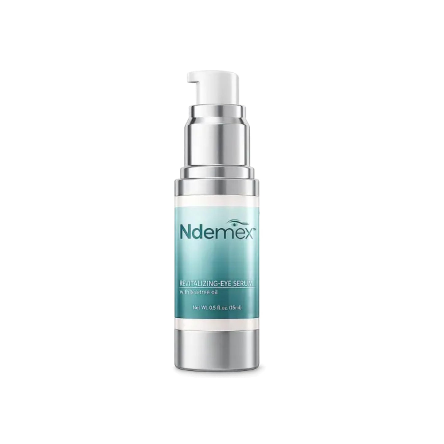 Bruder Ndemex Revitalizing Eye Serum with Tea Tree Oil - 15 ml (0.5 fl.oz) | Hydrating, Nourishing & Refreshing Eye Serum Pump Bottle | Eyelid Care | Daily Eye Comfort & Smoothing Serum for Women, Men