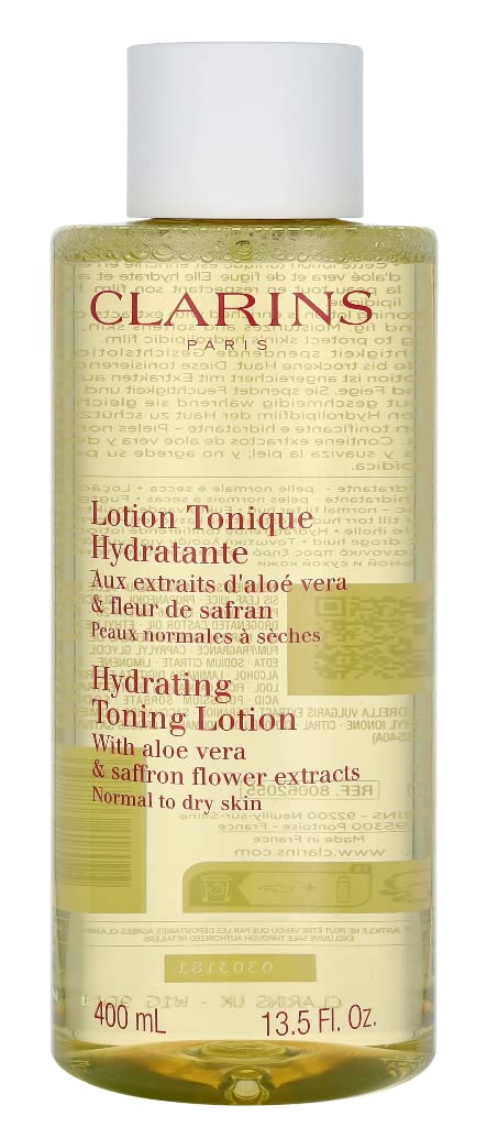 Clarins Hydrating Toning Lotion | Softer Skin After 14 Days of Use* | Cleanses, Tones, Hydrates and Balances Skin's Microbiota | Plant-Based Ingredients | Colorant-Free | Normal to Dry Skin