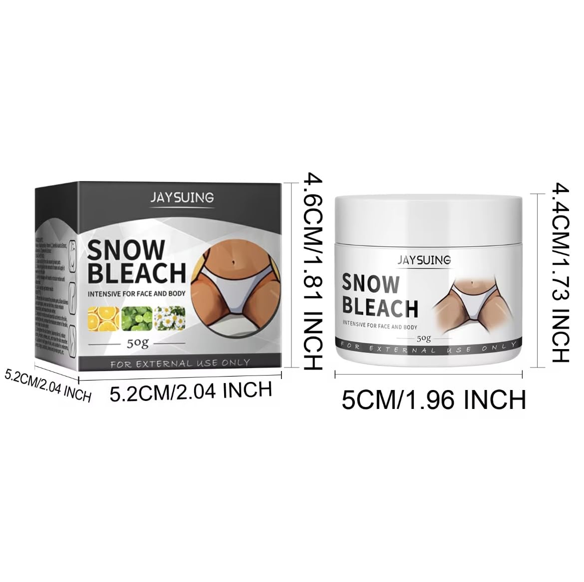 Snow Bleach cream private areas, underarm, knee, elbow, face, body, skin