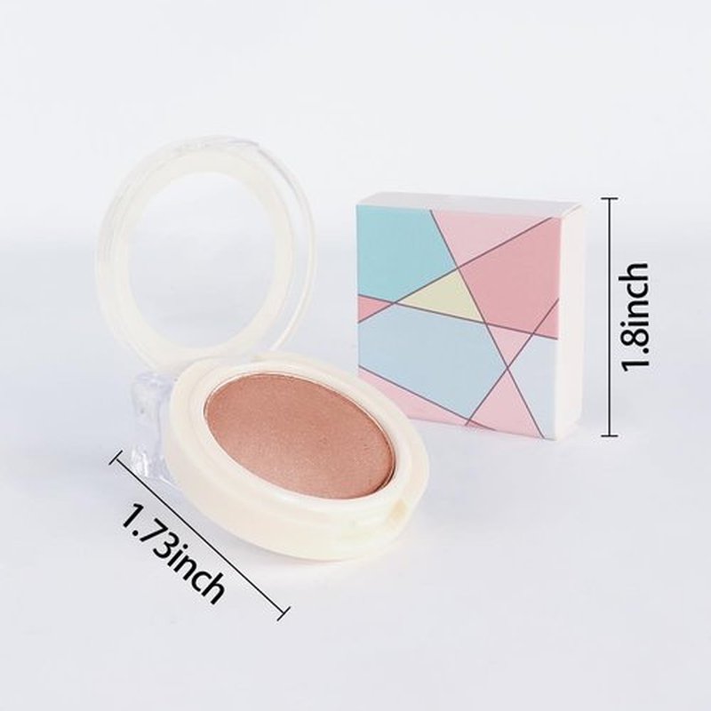HHLTOH Eyeshadow Single Glitter, High-Pigment Monochrome Eye Shadow Pressed Powder, Everyday Velvety Silky Eye Makeup Looks, Professional Long-Lasting Waterproof Single Eyeshadow Palette, Brown 02