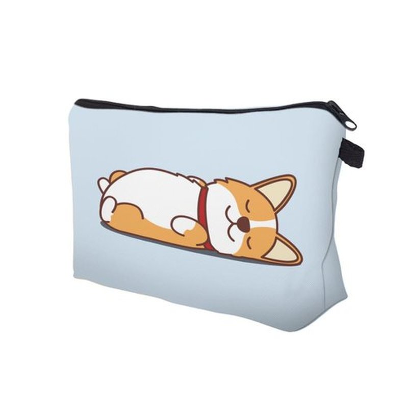 Deanfun Small Makeup Case - Cute and Waterproof Cosmetic Bag for Women(Corgi D5-55061)