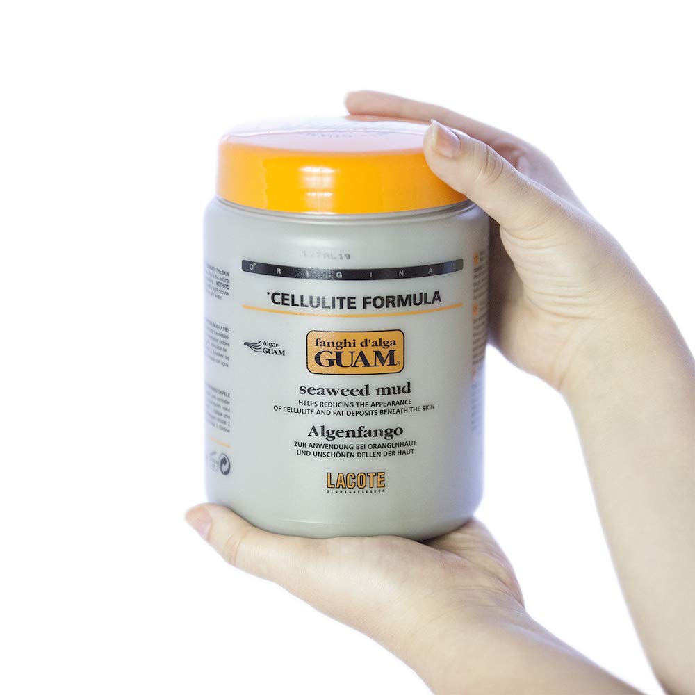Guam Anti-cellulite Infrared Body Wrap, Hot Seaweed Body Wraps for Cellulite, Original FIR Formula with Black Tourmaline, Professional Cellulite Removal Treatment, Skin Tightening Body Mud (2.2LB)