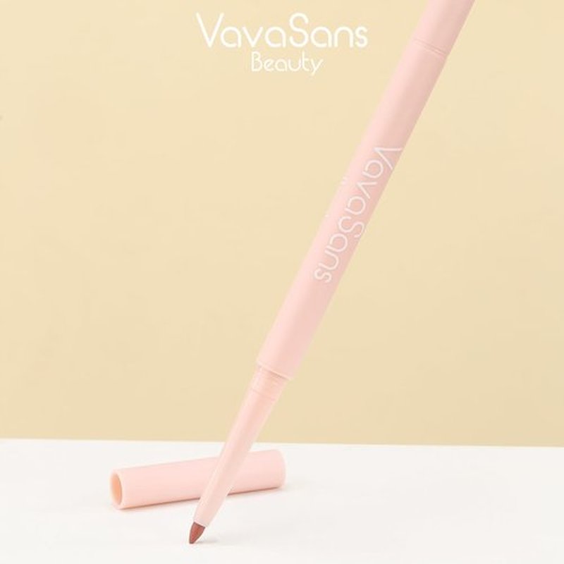VavaSans Matte Lip Liner Mechanical Pencil Ultra-Blendable Ruby Red and Pink Dual Ended Two Color Retractable Lipliner Pigmented Smooth Creamy Textured Waterproof Smudge Proof Long Lasting Makeup