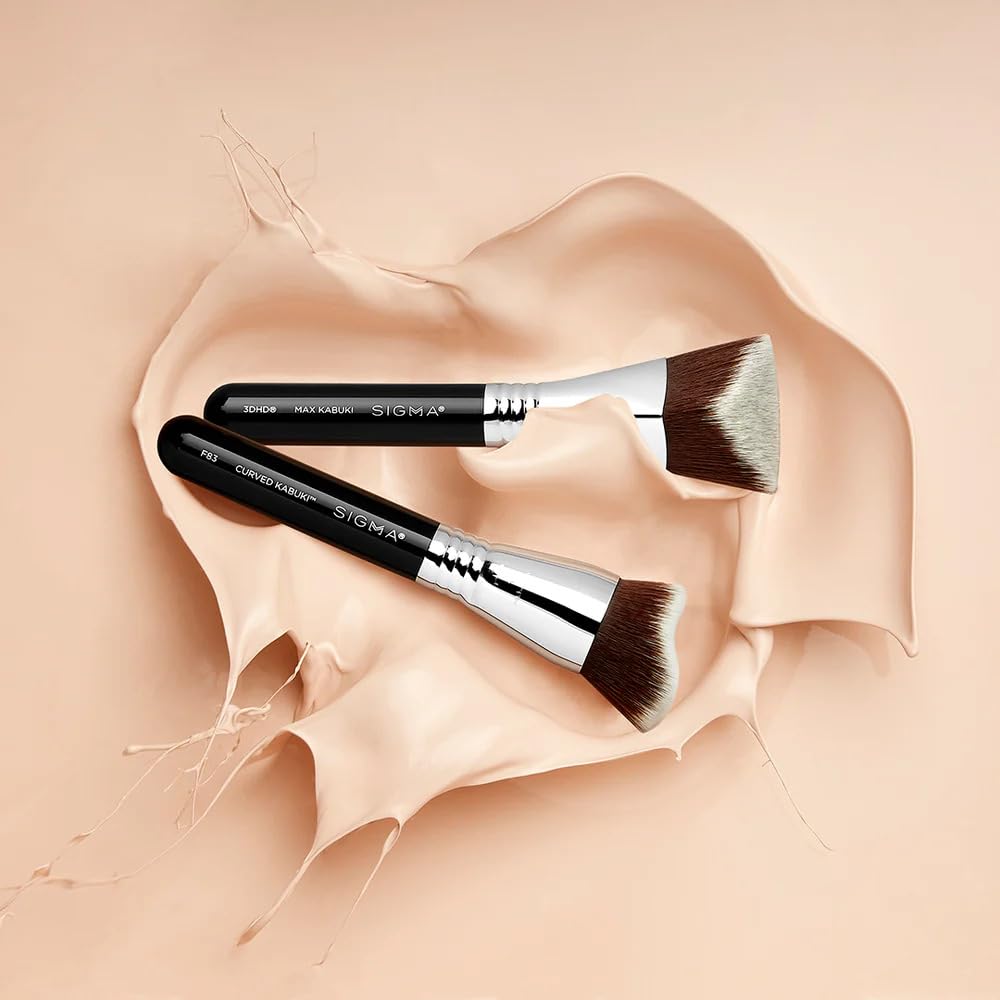 Sigma F80 Air Flat Kabuki Brush - Premium Synthetic Foundation Brush for Liquid & Cream Makeup