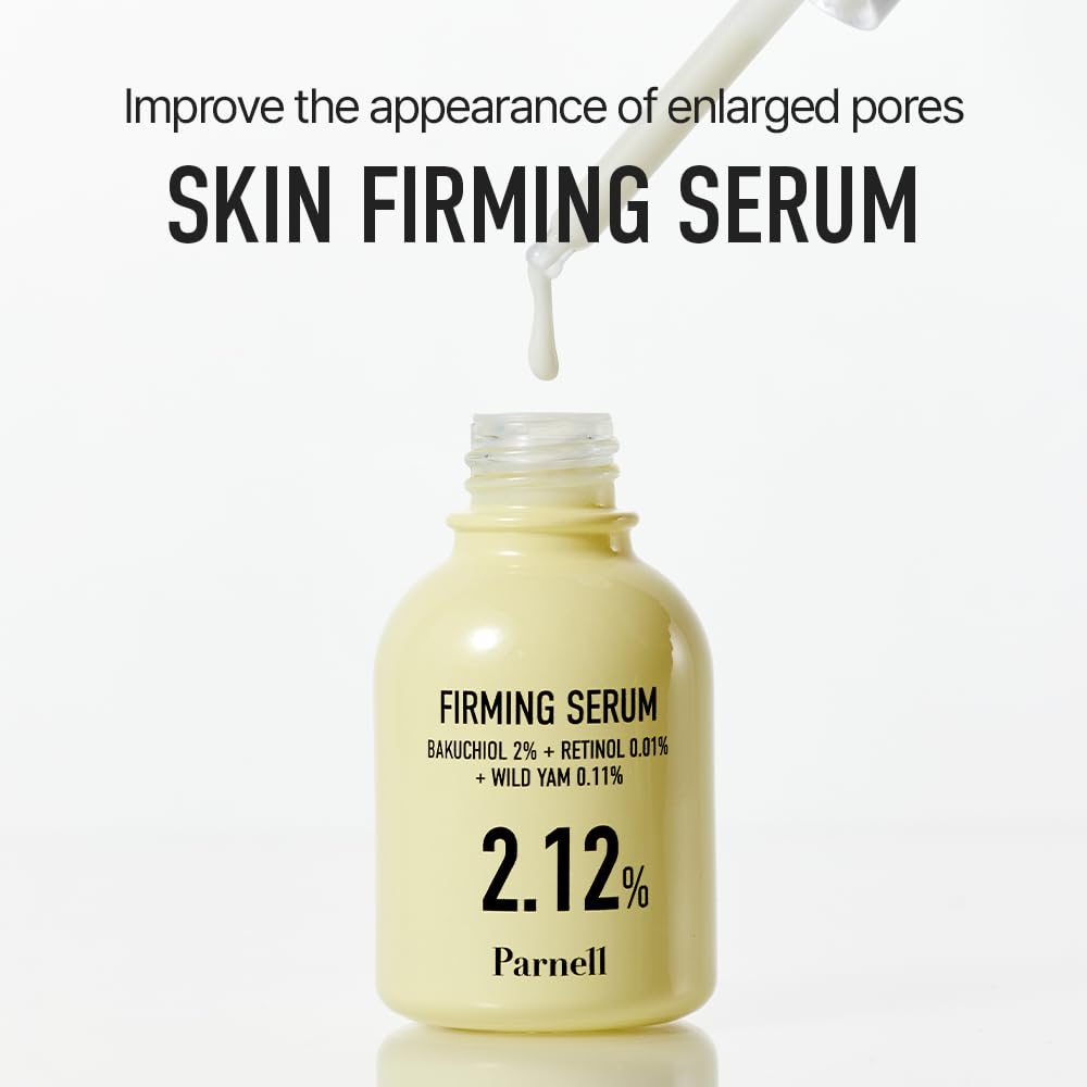 Parnell Bakuchiol & Friming Serum with Wild Yam 2.12% Concentrate (1.01 fl.oz) | Plant-Based Anti-Aging & Firming Treatment for Smoother, Youthful Skin | K-Beauty