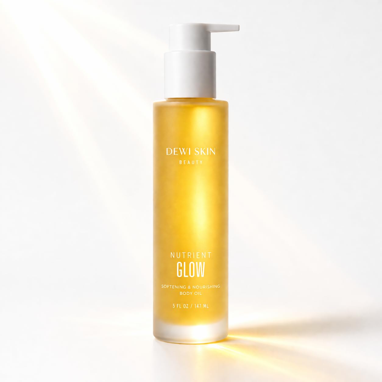 DEWI SKIN Nutrient Glow Body Oil – Lightweight Body Oil with Camellia, Squalane & Vitamin C – Fast-Absorbing Oil for Soft, Radiant-Looking Skin – 5 fl oz
