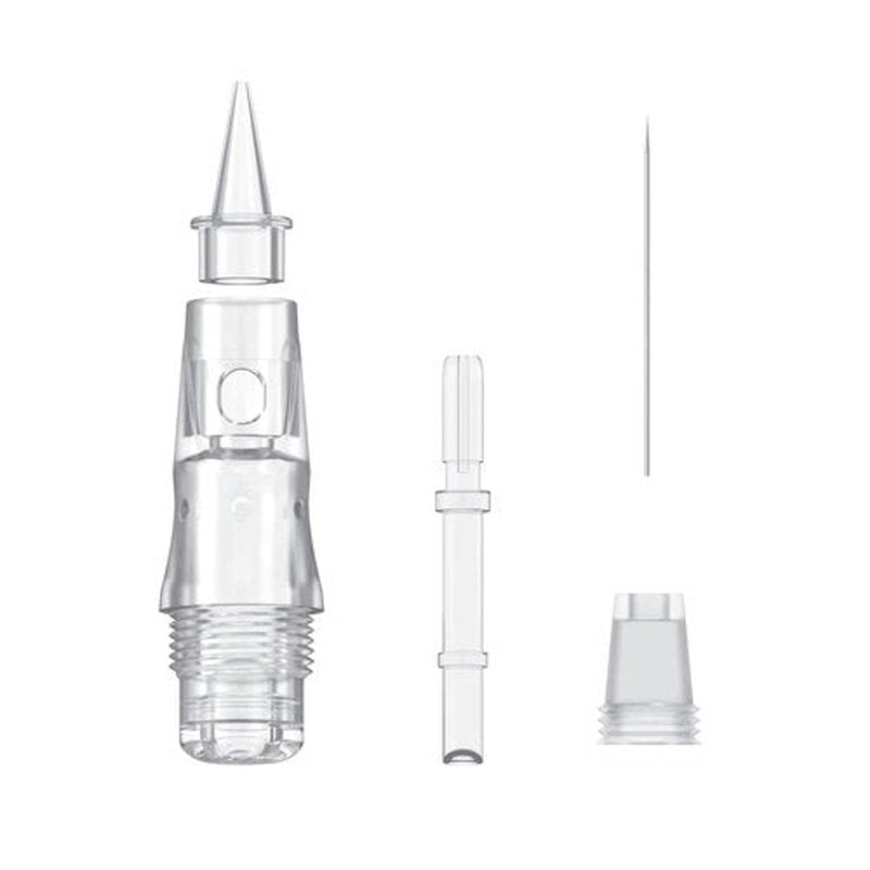 CHUSE C22 Prevents Ink Spitback Safety Tattoo Pro Cartridges Needles Permanent Makeup Needles Box of 10Pcs (1R 0.35)