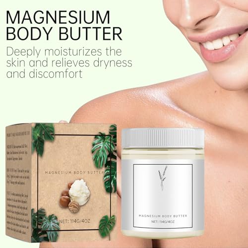THUIOP Neuropathy Cream, Magnesium Body Butter,Magnesium Cream for Neuropathy, Deeply Moisturizes Skin, Keep Soft Smooth, Suitable for All Skin Types (white1pc, 4 Fl Oz (Pack of 1))
