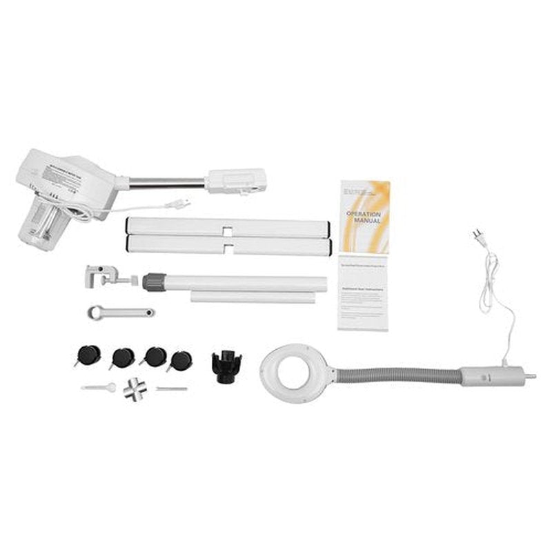 2 in 1 Professional Facial Steamer on Wheels -Ionic Facial Steamer Kit for Facial Deep Cleaning and Moisturize, SPA & Home (2 in 1 White)