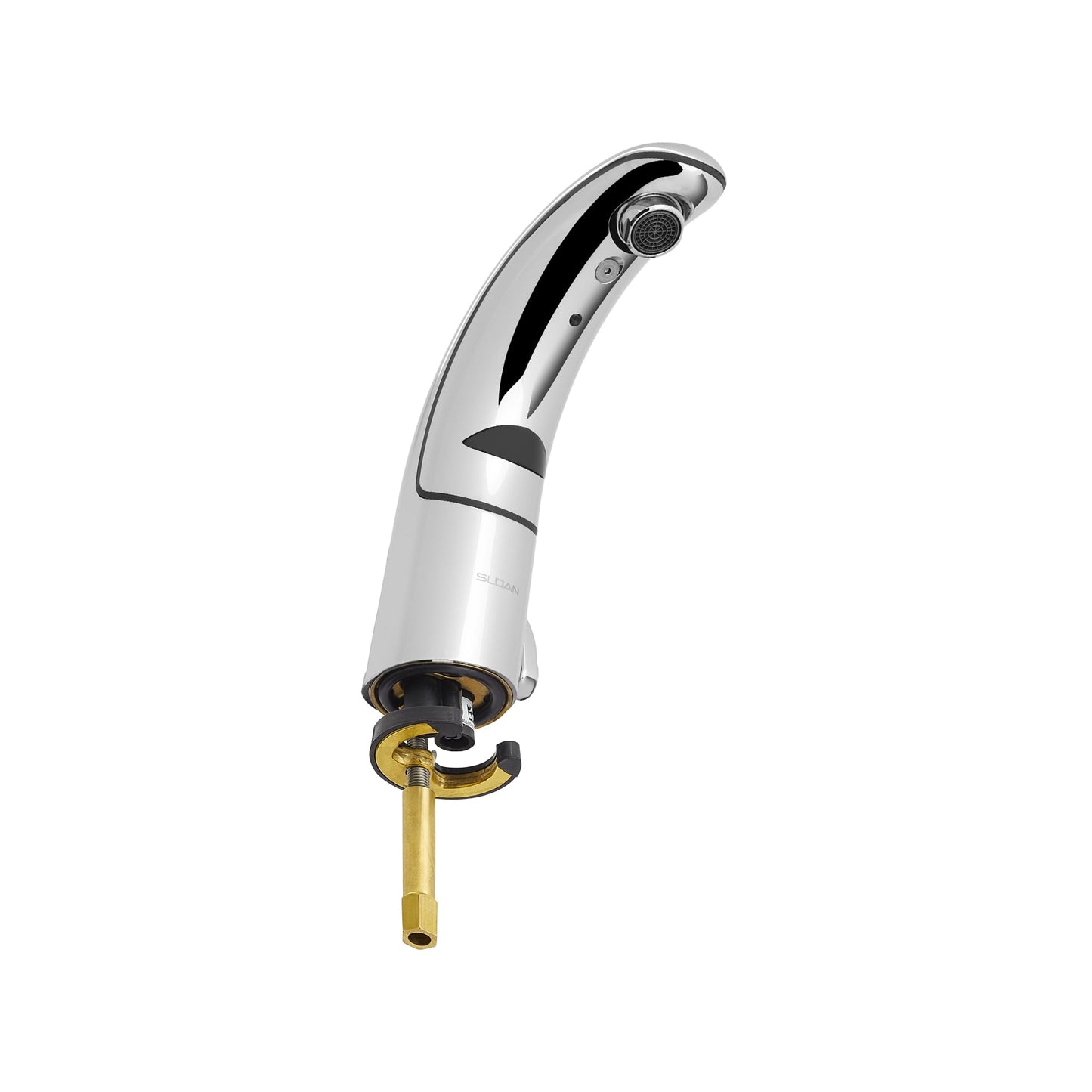Sloan Optima EAF-150 Sensor Activated Touch-Free Faucet, Commercial Grade with Mounting Hardware - 1.5 GPM Battery-Powered Deck-Mounted Mid Body, Polished Chrome Finish, 3335001