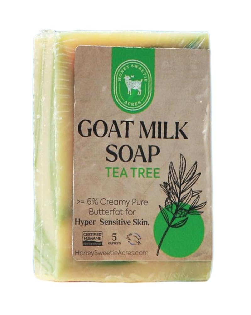 Honey Sweetie Acres Tea Tree Goat Milk Soap, 5 oz Bar
