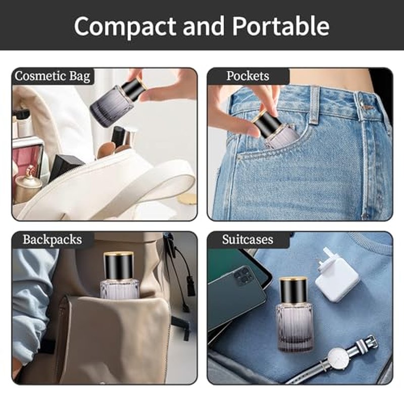 HXRYAGi Travel Vintage Perfume Bottle Empty, 2pcs 30ML High-quanlity Portable Perfume Atomizer with Funnel and Dropper, Fine Mist Leak-Proof Spray Atomizer Ideal for Perfume, Toner and Skin Care