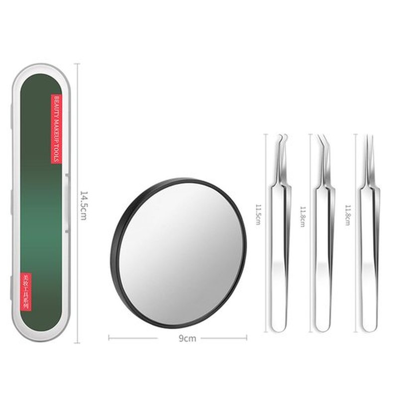 Usiveinborn Blackhead Remover, Usiveinborn Tweezers, Blackhead Tweezers, Professional Facial Blackhead Remover Tweezers, Stainless Steel Precision Pimple Popper Tool Kit (Set B)
