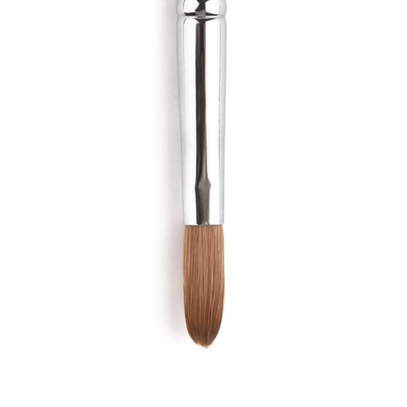 KADS 8# Pure Kolinsky Hair Bristles Acrylic Nail Brush Oval Crimped Shaped RedWood Handle Professional Salon Quality (8#)