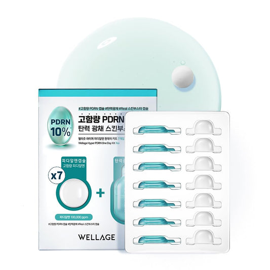 WELLAGE Hyper PDRN One-Day Kit - Hydrating Peptide Face Treatment | Pore Minimizing, Niacinamide & Hyaluronic Acid