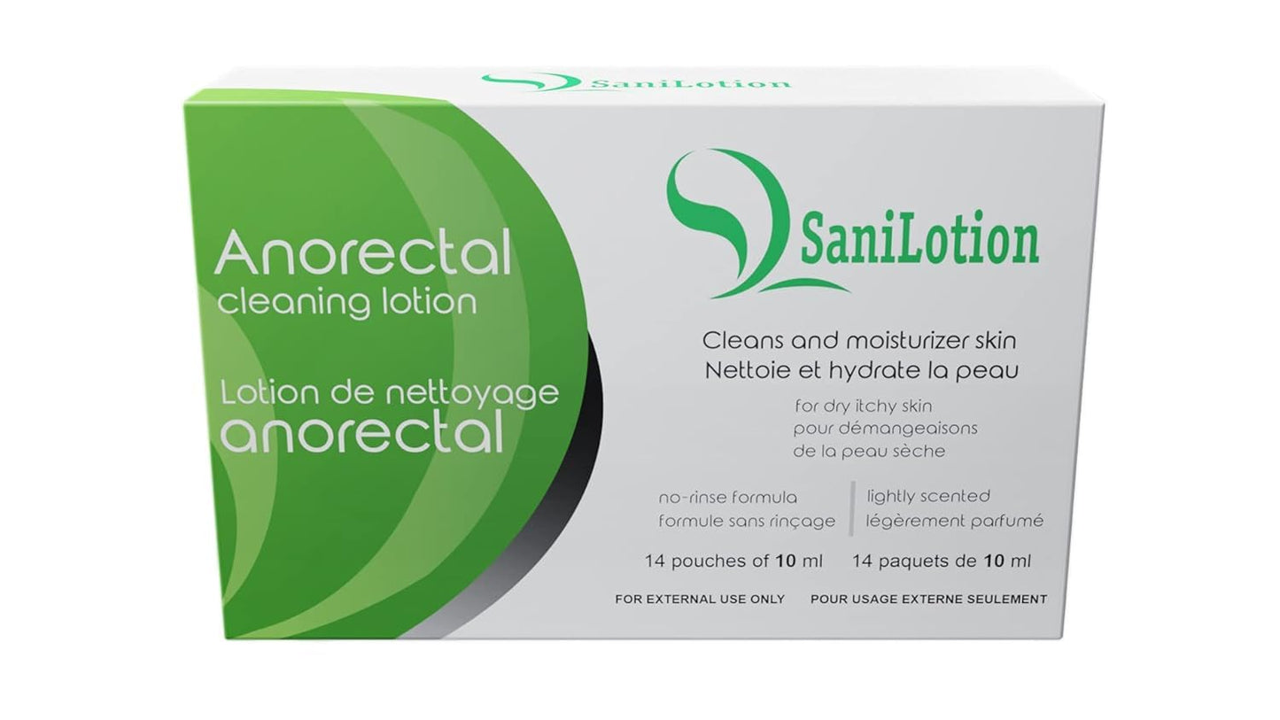 Sanilotion Hygienic Cleansing Lotion, Cleans, Moisturizes, and Hydrates Anorectal Area, 14 count - 10ml each
