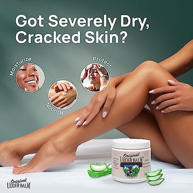 Unscented Original Udder Balm for Cracked Dry Skin 16 Fl Oz