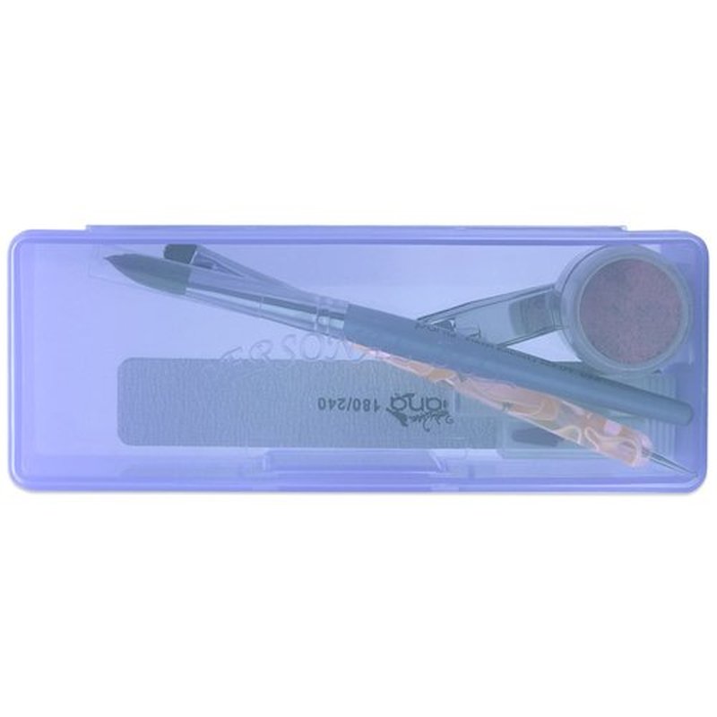 Beauticom Personal Box Storage Case for Professional Manicurist Nails Pedicure (Large Size) (4 Pieces, PURPLE)