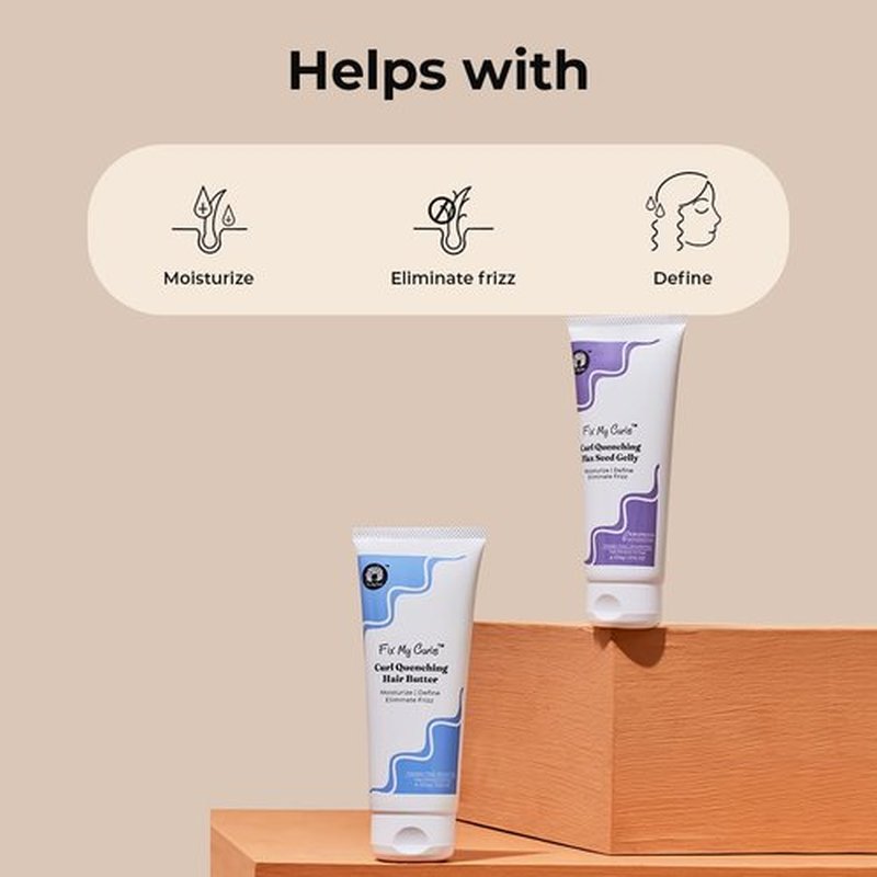 FIX MY CURLS Curl Quenching Moisture Styling Duo | For Curly, Wavy, Dry, Frizzy Hair| Curl Activator with Chia & Aloe Vera | Silicone Free| 7.05 Oz Each
