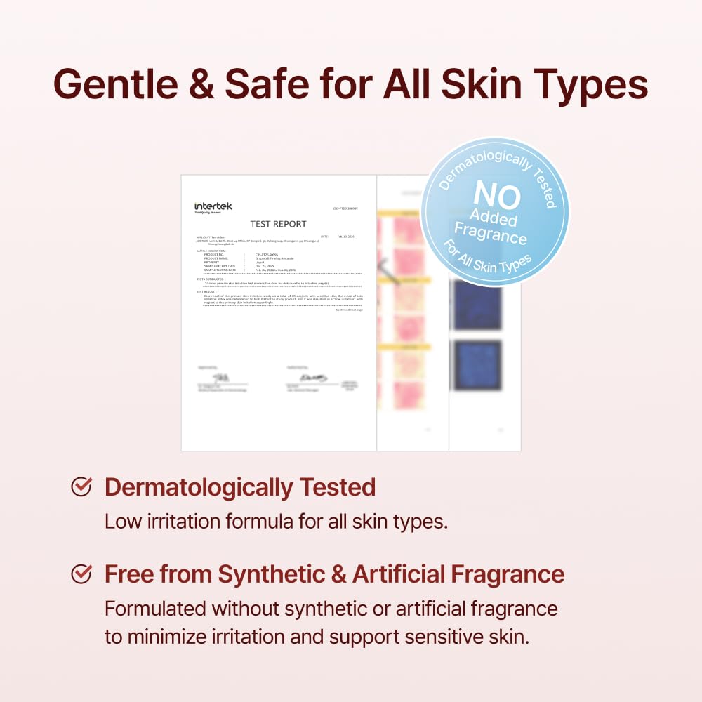 TerroirBon, GrapeCell Firming Ampoule Serum for Sensitive Skin– Collagen Firming Boosting, Elasticity &Deep Hydration with Grape Stem Cell Extract | Korean Skincare | 1.79 fl oz (53ml)