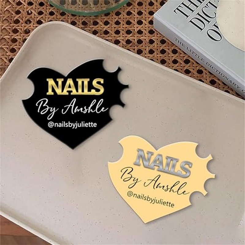 Tammnjo Personalized Name Nailfie Disk Sign Nail Prop Custom Acrylic Nailfie Disc Decor for Nail Techs Social Media Picture Prop Nail Photo Prop Beauty Salon Prop for Nail Techs,A1-Nail