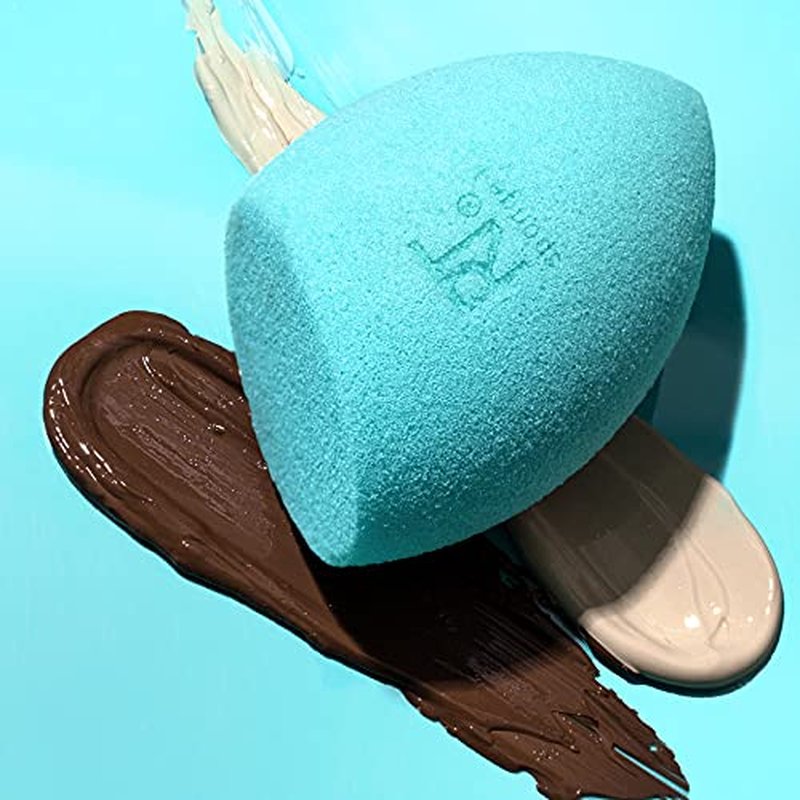 Real Techniques Miracle Airblend Makeup Sponge, Matte Makeup Blending Sponge, For Liquid, Cream, & Powder Products, Offers Medium To Full Coverage, Foundation Sponge, Latex-Free Foam, 2 Count