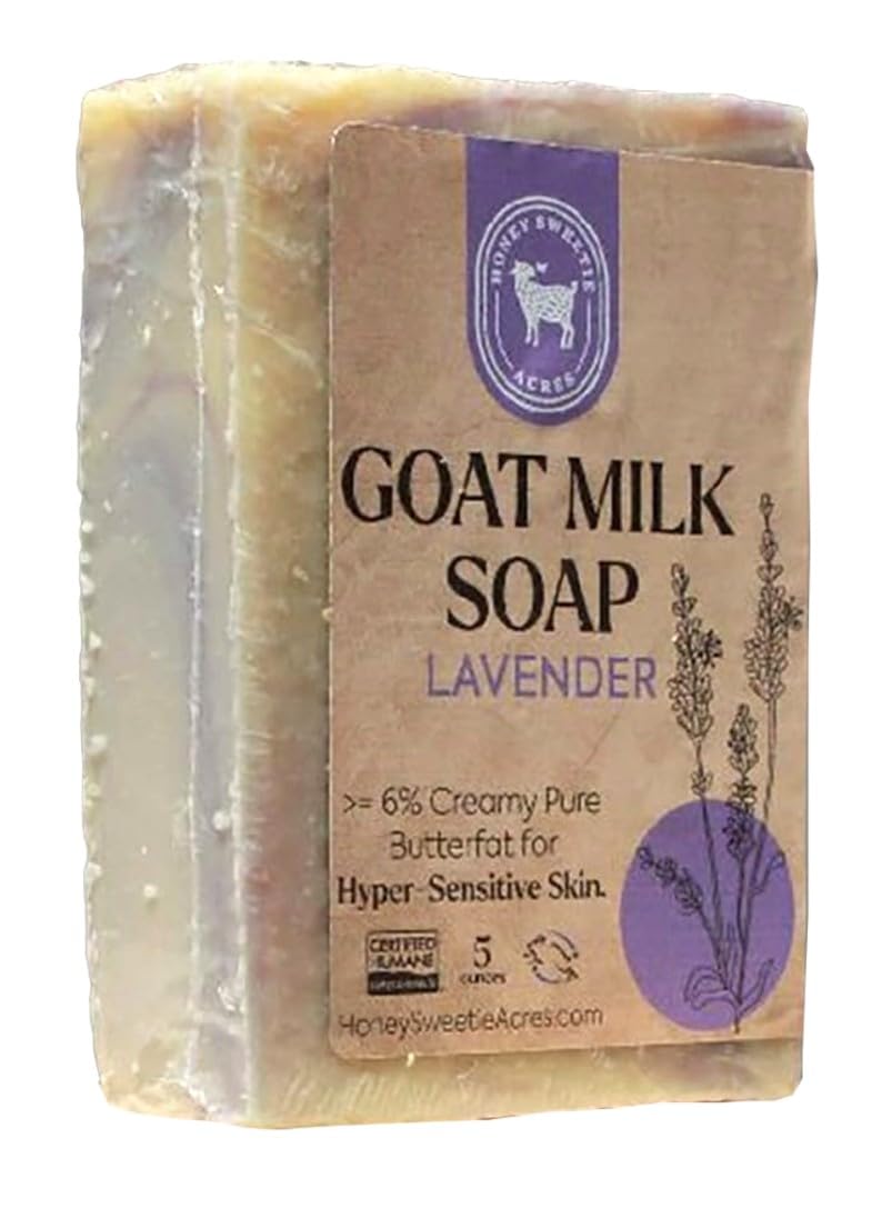Honey Sweetie Acres Lavender Goat Milk Soap, 5 oz Bar
