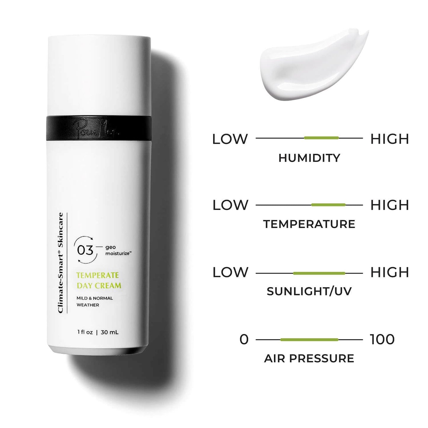 Pour Moi Temperate Retinol Day Cream - Anti-Aging Moisturizer with Hyaluronic Acid • Climate-Smart® Skincare for Mild Weather • Vegan • 30ml