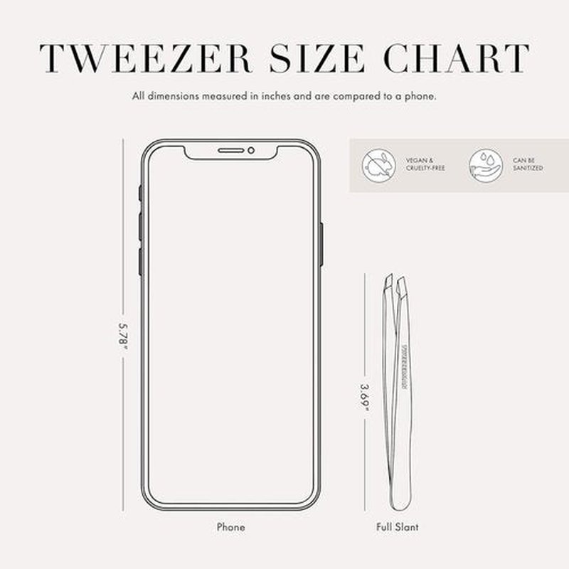 Tweezerman Stainless Steel Slant Tweezer - Eyebrow Tweezers for Women and Men (Blue Stone)