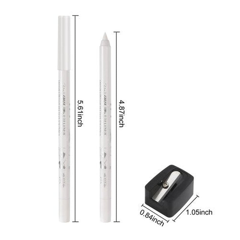 Erinde Nude Waterline Eyeliner Pencil, Waterproof Sharpenable Gel Eyeliner Pencil, Long-Lasting Ultra-Smooth Creamy Matte Finish, Smudge-Proof, Matte Finish, Nude Beige