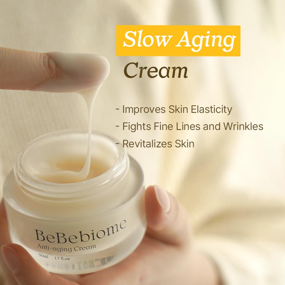 BeBebiome Revitalizing Cream (50ml / 1.7 Fl oz) Rich Texture, Skin Firning, Smoothing Fine Lines, Deep Moisturizer, Soothing, Postbiotics Skincare, NDP
