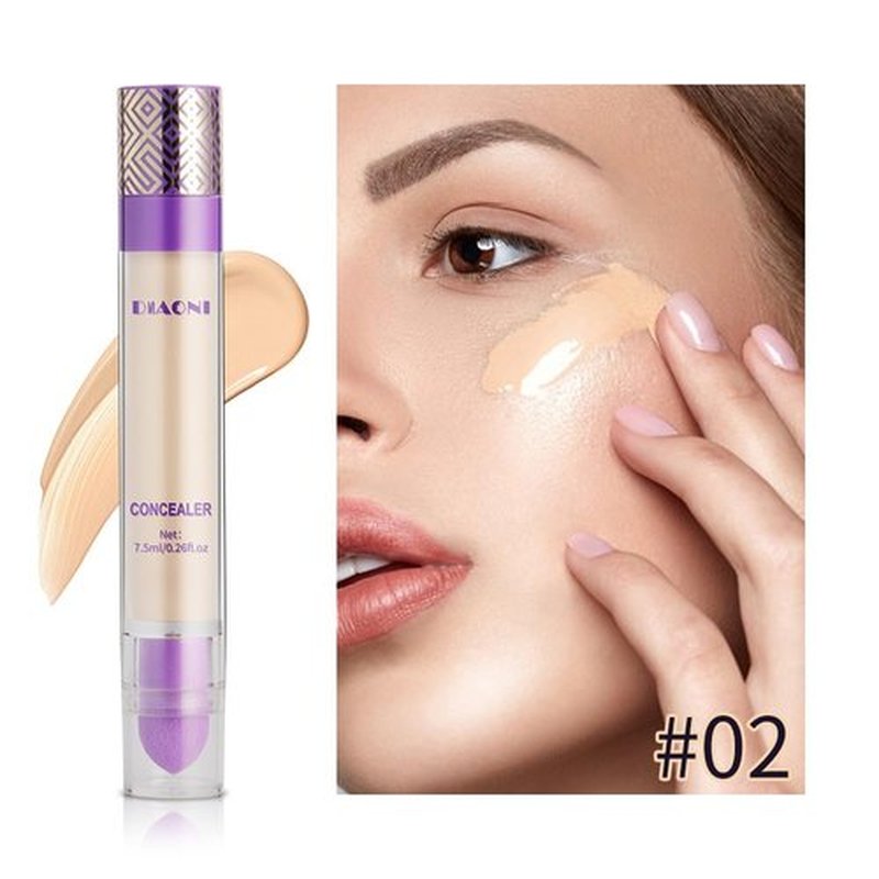 Diaoni Coverage Concealer, Diaoni Korean Concealer, Diaoni Liquid Concealer, Korean Conceals Stick Foundation, Lightweight, Long-Lasting, Waterproof, Natural Full Coverage (01+03, small)