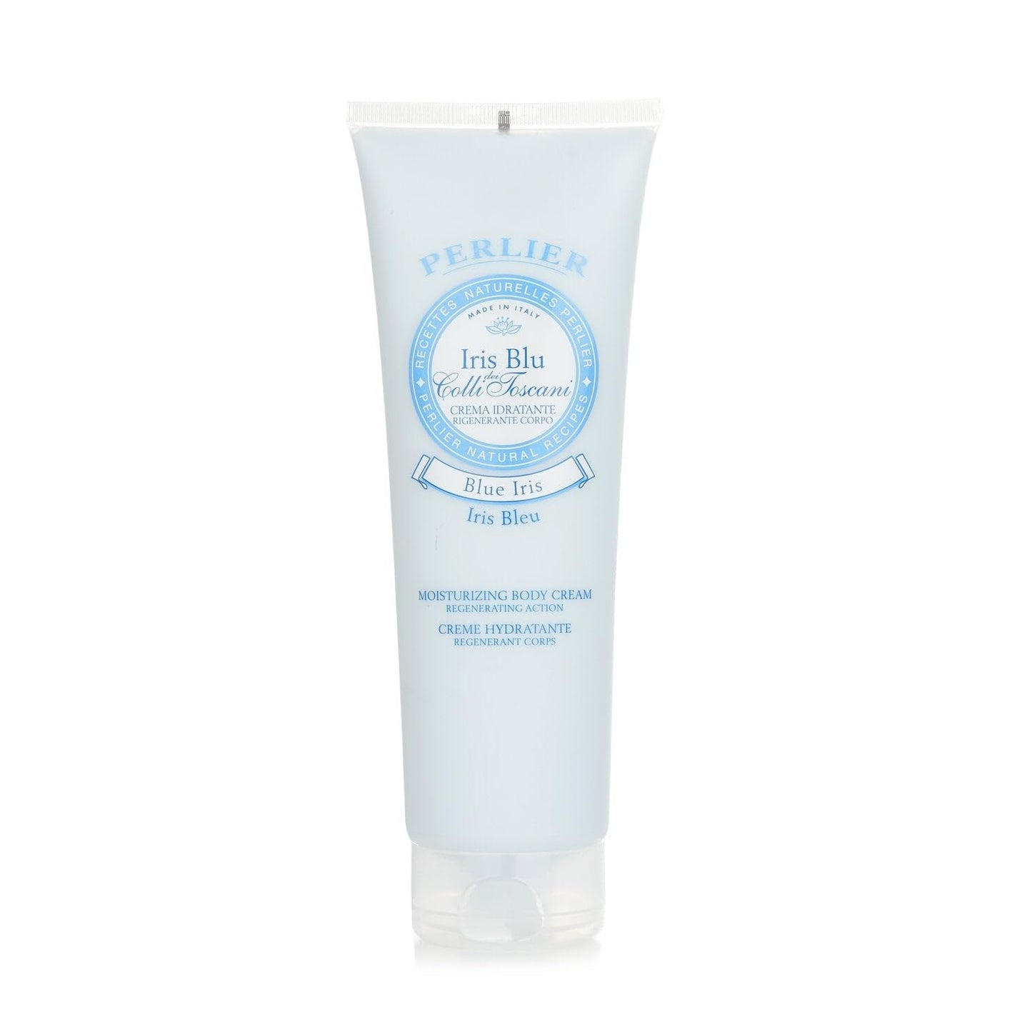 Perlier: "Iris Blu dei Colli Toscani" Moisturizing Body Cream, Blue Iris Scent 8.4 Fluid Ounces (250mL) Tube [ Italian Import ]