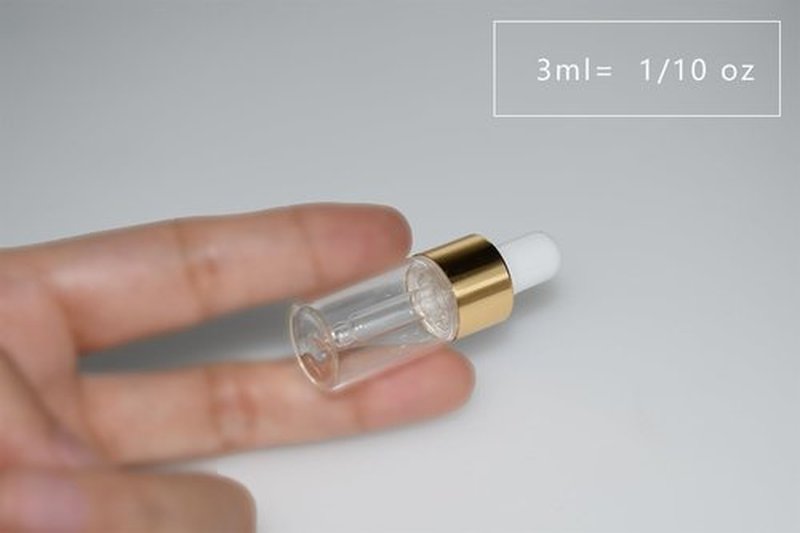 Hustar Small Dropper Bottle, 10pcs 3ml Mini Sample Dropper Bottles Mini Makeup Containers for Travel Liquids Tiny Glass