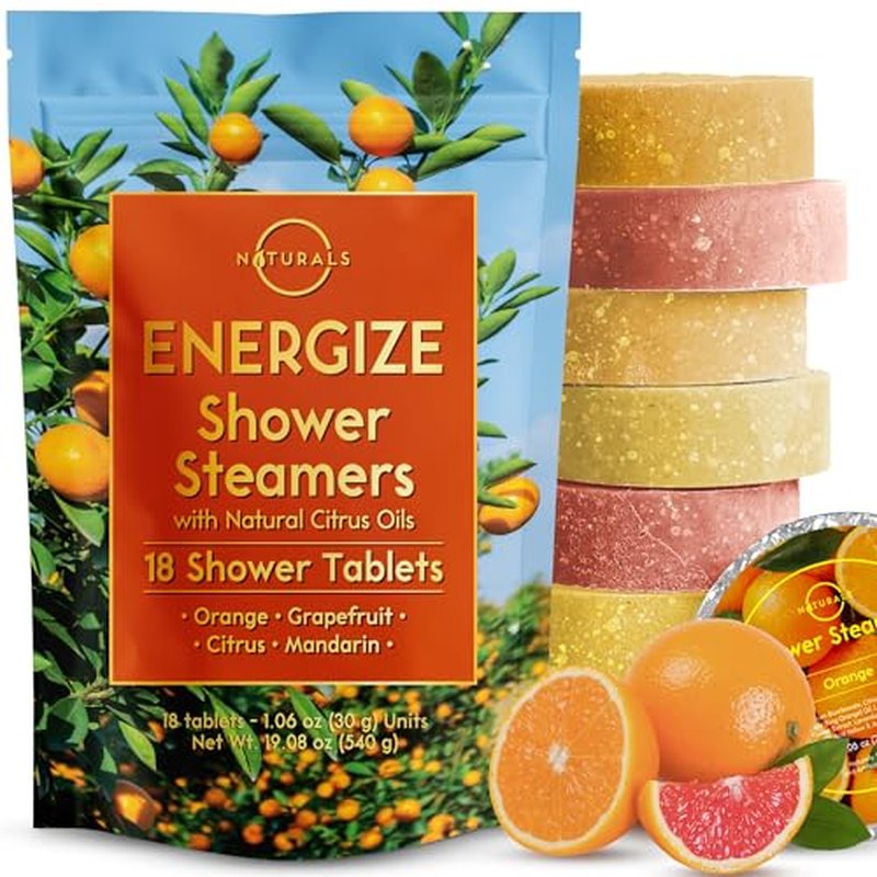 Shower Steamers Aromatherapy - Birthday Gifts for Women - Shower Bombs Aromatherapy, Spa Day Essentials, Relaxation Spa Gifts - Self Care Unique Gifts for Women and Men (Citrus 8 Count)