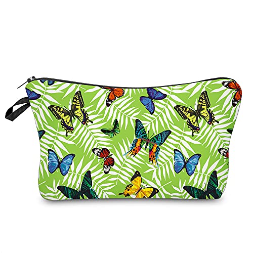 LOOMILOO Small Toiletry Bags for Women, Adorable Roomy Makeup Pouch Travel Water Resistant Cosmetic Purse Accessories Organizer Gift(Modern Abstract 55548)